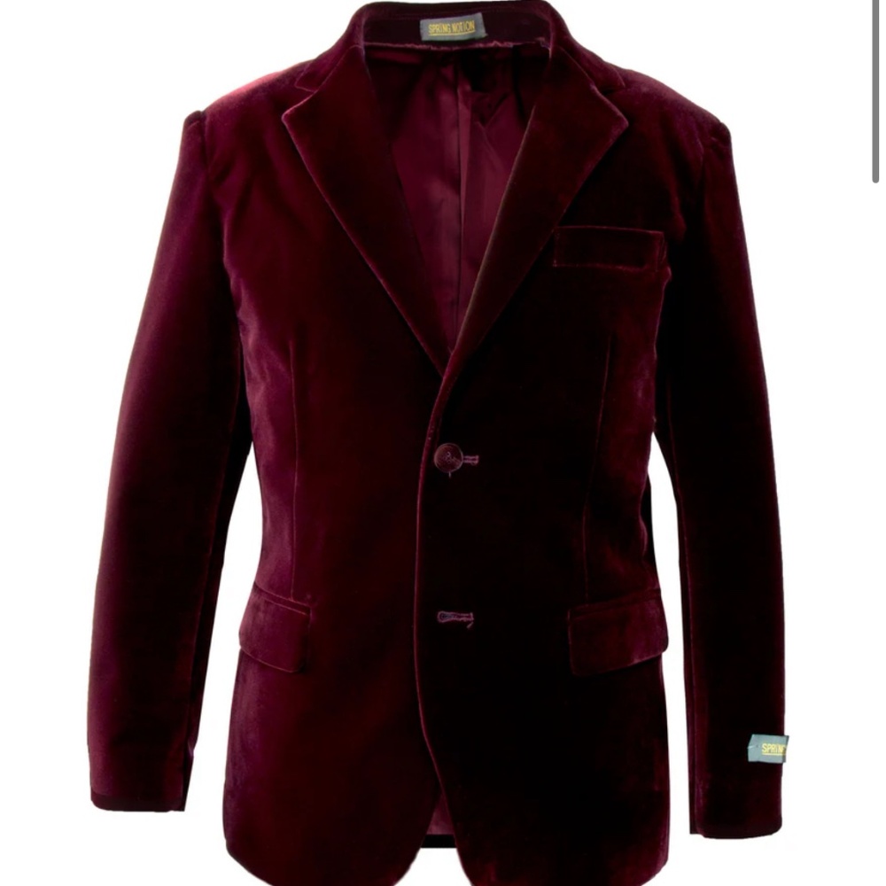Spring notion velvet boys blazer